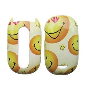for Motorola PEBL U6 snap on hard cover faceplate HEART SMILEY with 