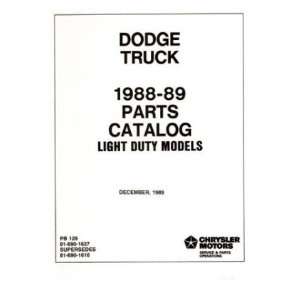    1988 1989 DODGE TRUCK Parts Book List Guide Catalog Automotive