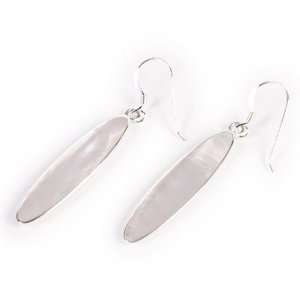  Oval Mother of Pearl Inlay Dangling Earrings Jewelry