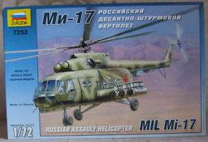 Zvezda 7253 MIL MI 17 Soviet Helicopter 1/72  