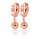 14K. Solid Rose Gold Huggie Hoops with Go