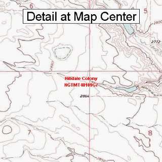 USGS Topographic Quadrangle Map   Hilldale Colony, Montana 