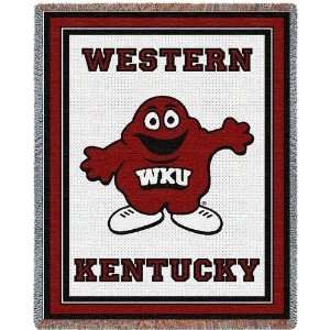   Mascot   69 x 48 Blanket/Throw   Western Kentucky Hilltoppers Sports