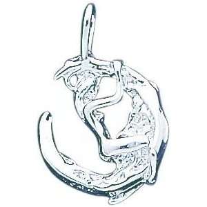  Sterling Silver Moon & Lady Charm Jewelry