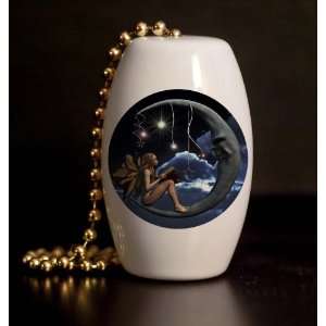 Moon Fairy Porcelain Fan / Light Pull