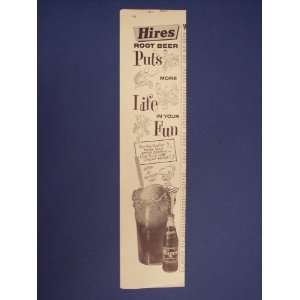  Hires root beer Print Ad, 60s Vintage Magazine Print Art 