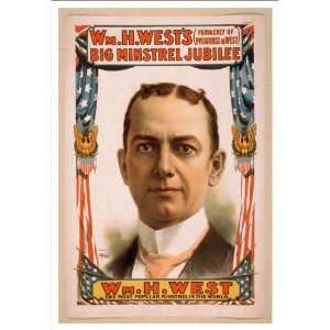 Historic Theater Poster (M), Wm H Wests Big Minstrel Jubilee (formerly 