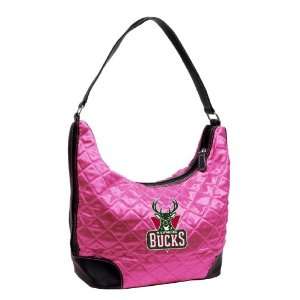  NBA Milwaukee Bucks Pink Quilted Hobo