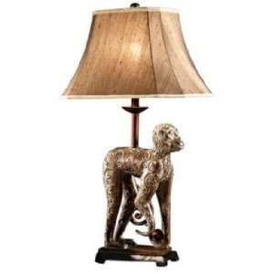  Monkey Court Aged Crackle 3 Way Accent Lamp