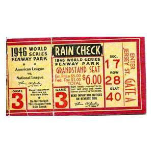  1946 Unsigned World Series Ticket