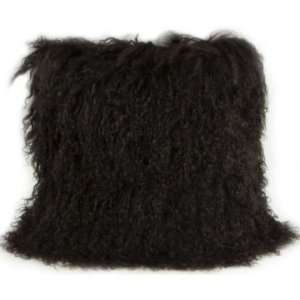  Mongolian Sheep Fur Throw Pillow 20X20