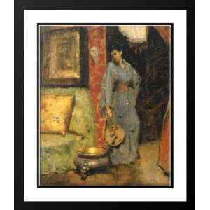 Chase, William Merritt 28x34 Framed and Double Matted Woman in Kimono 