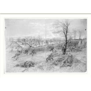  Historic Print (L) Battle of Winchester, decisive charge 