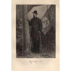  1862 Antique Engraving of General Winfield S. Hancock by 