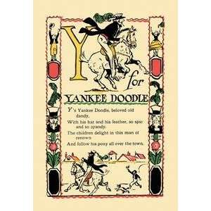   poster printed on 20 x 30 stock. Y for Yankee Doodle