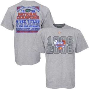  Nike Florida Gators Ash 100 Year Tradition T shirt Sports 