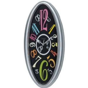  Retro Mod Metal Colorful Oval Designer Wall Clock 