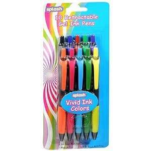  Splash Retractable Gel Ink Pens, 10 ea