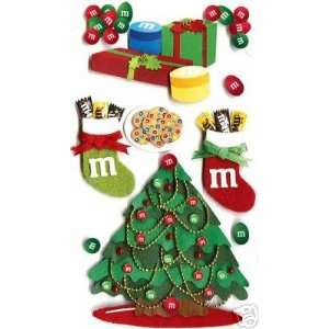  M&M Holiday Candy Dimensional Scrapbook Stickers (MMJB008 