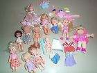 MISC. LOT OF 4 DOLLS WITH CLOTHES AND ACCESSORIES, GUC