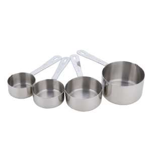 MIU France Stainless Steel 4 Piece Measuring Cup Set