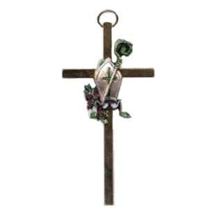  Confirmation Crucifix with Mitre Hat   Metal   Height 7 