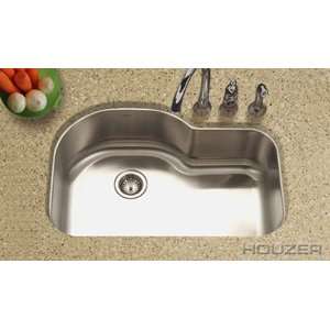 Houzer MEDALLION DESIGNER SERIES Offset Single Bowl U/C Sink (MH 3200)