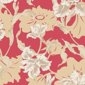 com Decorate By Color BC1581477 Red and Ivory Floral Wallpaper