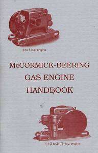 McCormick Deering Gas Engine Handbook HOW TO Hit & Miss  