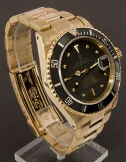 Rolex Submariner 16808 18k Gold Mens Watch 6.6 Milion Serial number 