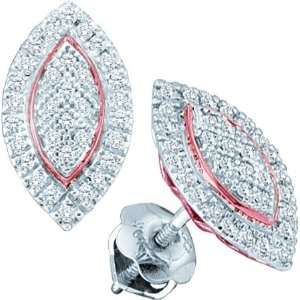  .20 Carat Micro Pave Diamond Christina Earrings with Rose 