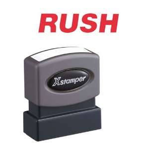  Rush Ink Stamp, 1/2x1 5/8, Red Ink