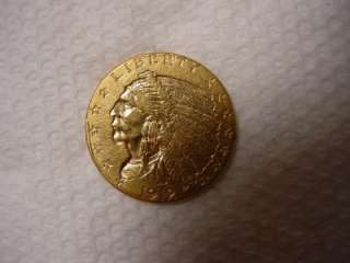 1912 $2.5 INDIAN HEAD GOLD COIN  
