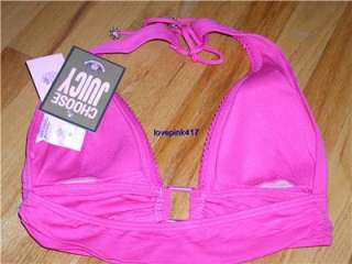 NWT JUICY COUTURE Martinique Halter Ruffle Swimsuit L  