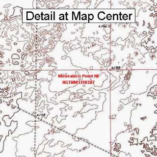 USGS Topographic Quadrangle Map   Mescalero Point NE, New Mexico 