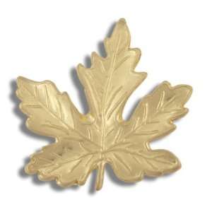 Atlas Hardwares Satin Brass Maple Leaf Knob (ATH151B 