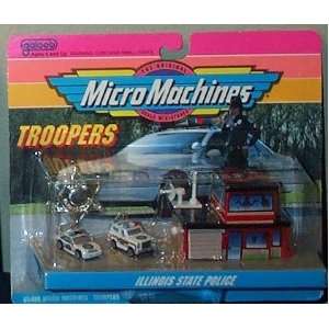  Illinois State Police Micro Machines Troopers Set #8 Toys 