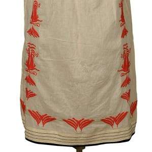 NEW $168 HOSS Intropia Anthropologie Spain Embroidered Beige Dress 