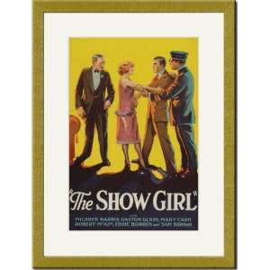  Gold Framed/Matted Print 17x23, The Showgirl