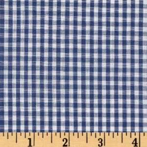  Woven 1/8 Gingham Royal Fabric By The Yard Arts, Crafts 