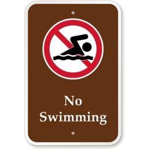  No Swimming (with Graphic) Diamond Grade Sign, 18 x 12 