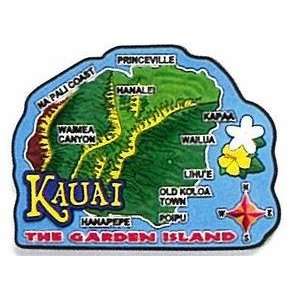  Hawaii Magnet Rubber Kauai Map