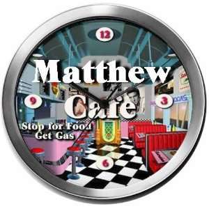  MATTHEW 14 Inch Cafe Metal Clock Quartz Movement Kitchen 