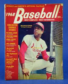   street and smiths official yearbook 1968 baseball magazine is in good