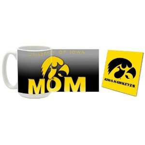 Iowa Hawkeyes Mom Mug and Coaster Combo