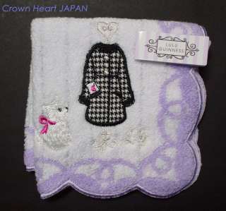New LULU GUINNESS Mini Towel Handkerchief Coat & Dog   Japan licensed 