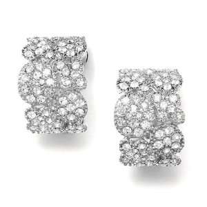    Mariell ~ Wholesale Cubic Zirconia Pave Clip Earrings Jewelry
