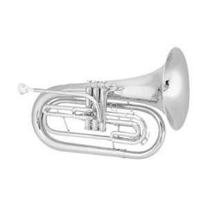  King 1124SP Marching Bb Baritone Horn in Silver Musical 
