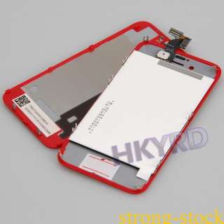 Red Touch Digitizer LCD Display Assembly+Back Housing For iPhone 4S 