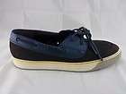 695 Lanvin Paris Calfskin size 11 Sneakers Italy Leather Brown Blue 